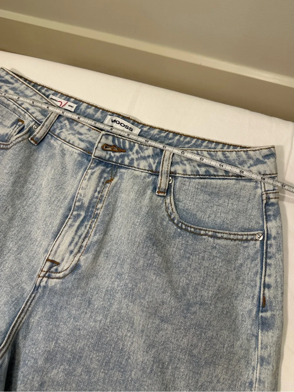 Vigoss Light-Washed Denim Cutoff Shorts